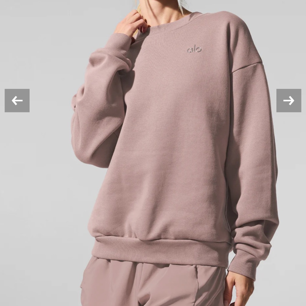 Alo Yoga *like new* Accolade Mushroom Matching Set Sweatshirt Sweatpants - Picture 2 of 4